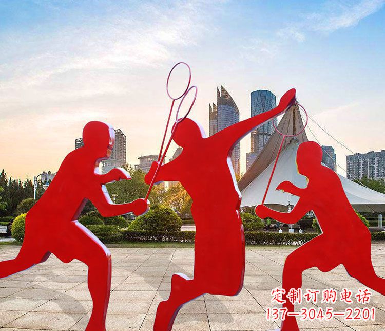 宁德羽毛球雕塑以不锈钢为原料的精美艺术品