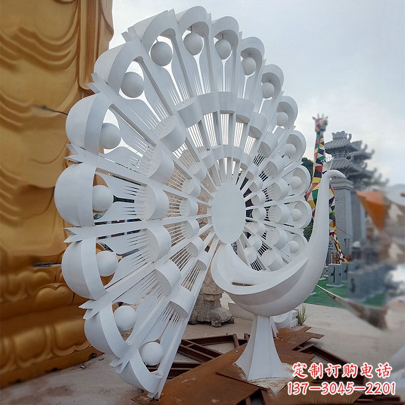 宁德不锈钢孔雀雕塑精美雕刻的艺术精品