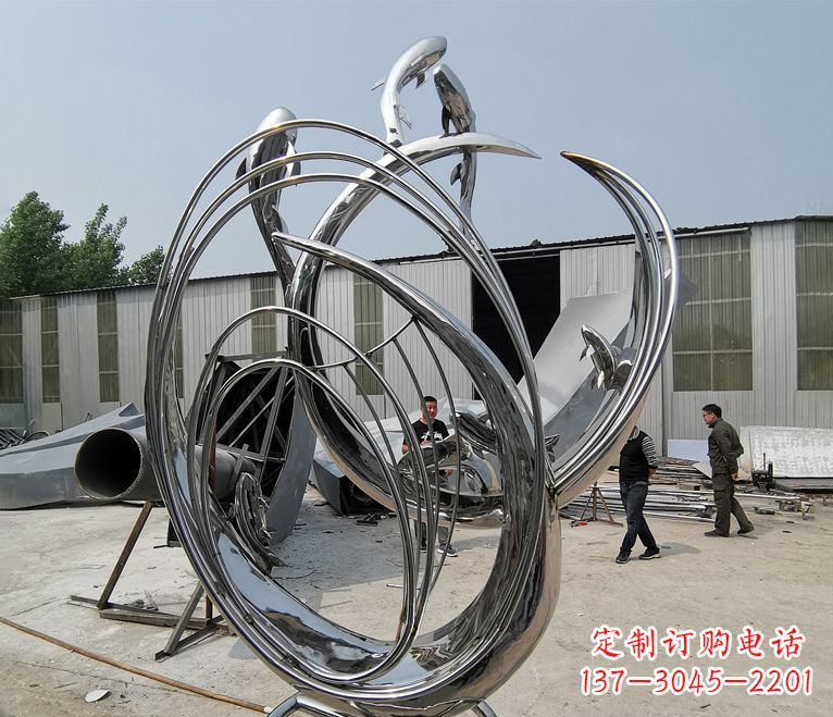 宁德精美不锈钢跃龙门雕塑