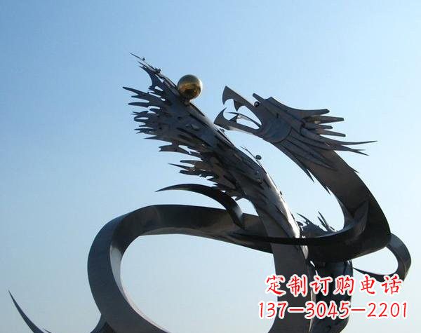 宁德不锈钢抽象龙戏珠