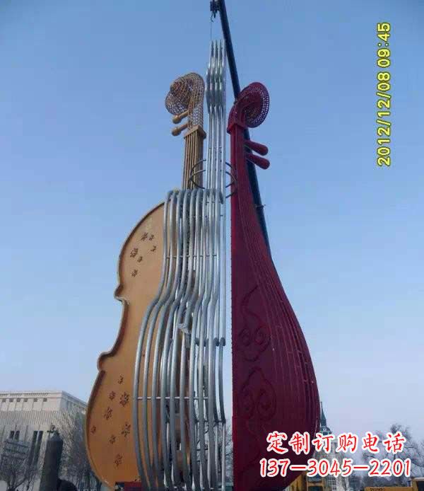 宁德不锈钢琵琶雕塑演奏着灵魂之音