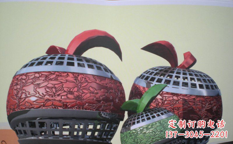 宁德不锈钢苹果雕塑