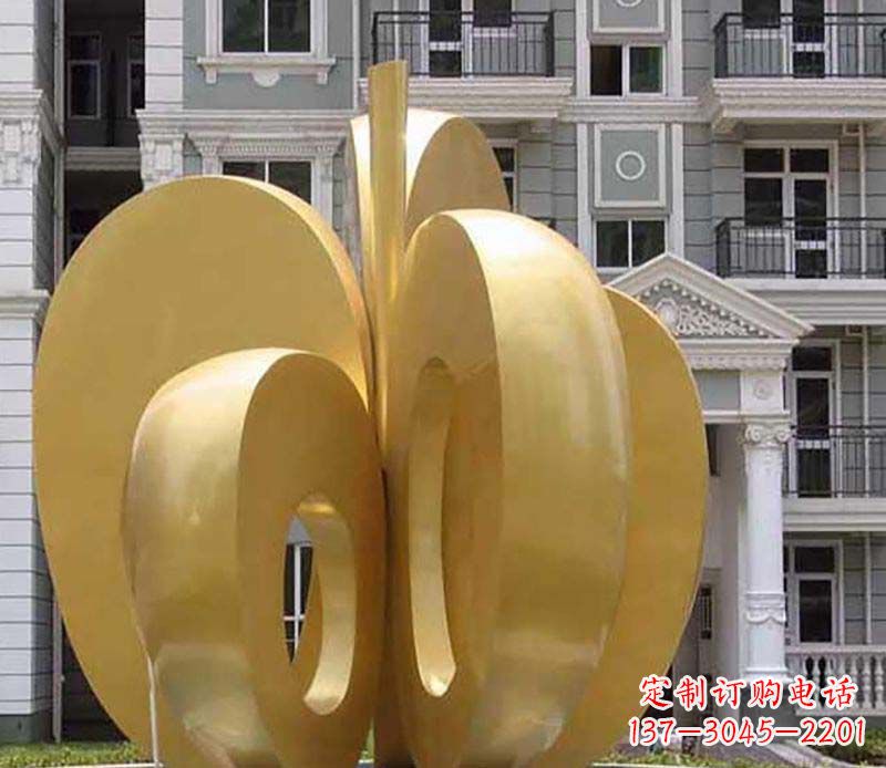 宁德不锈钢抽象苹果雕塑