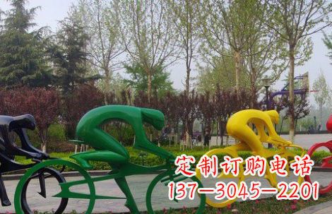 宁德不锈钢抽象骑自行车人物雕塑
