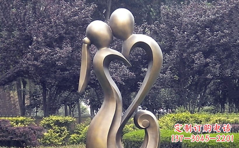 宁德不锈钢情侣雕塑浪漫的永恒