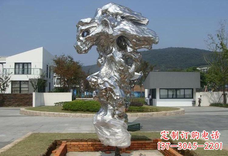 宁德不锈钢抽象太湖石雕塑