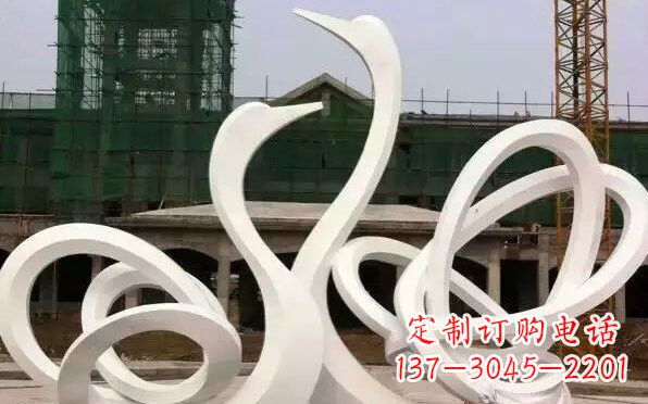宁德不锈钢天鹅雕塑美丽而优雅