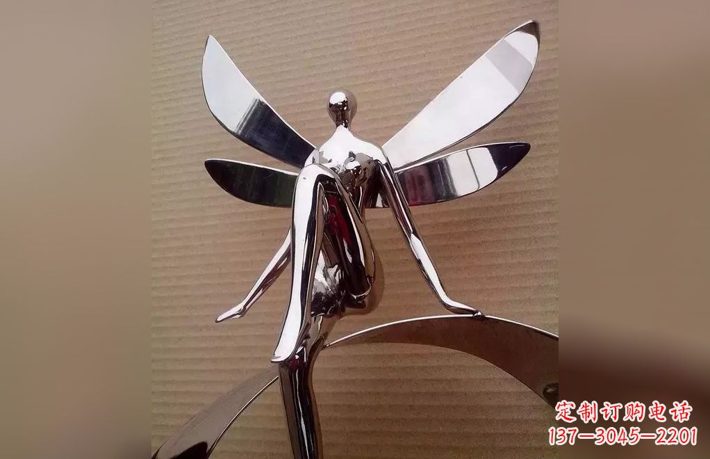 宁德不锈钢抽象天使人物雕塑