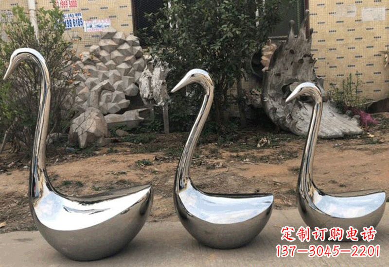 宁德不锈钢制作的天鹅雕塑