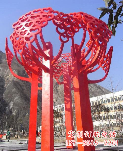 宁德不锈钢树叶雕塑