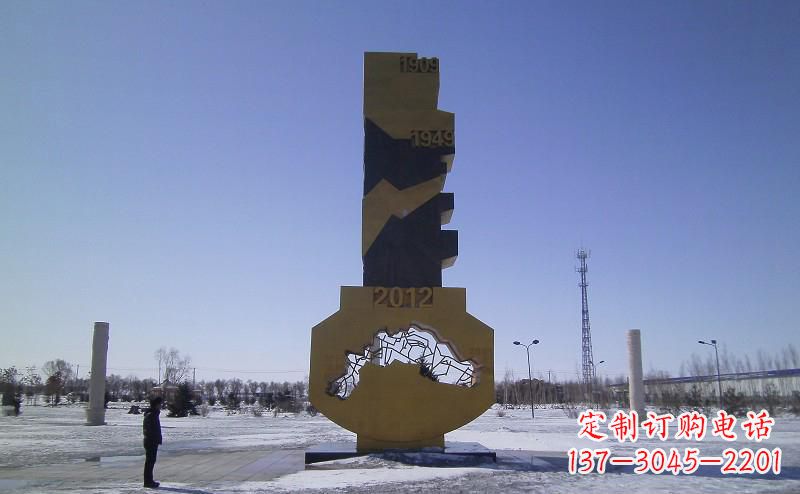 宁德不锈钢抽象钥匙雕塑——精美装饰品
