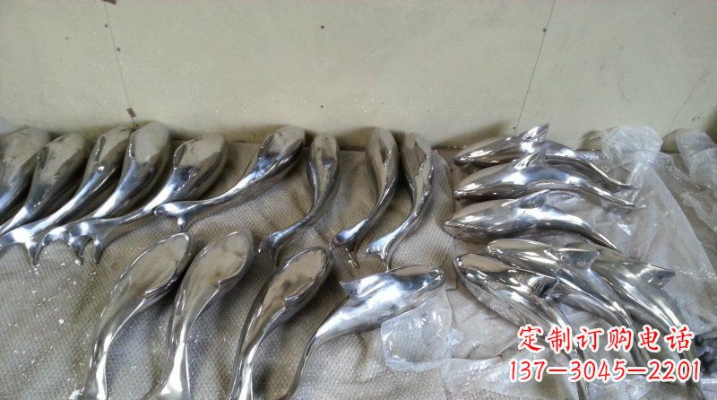 宁德不锈钢抽象鱼动物雕塑