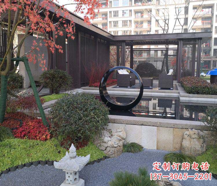 宁德不锈钢抽象圆环雕塑