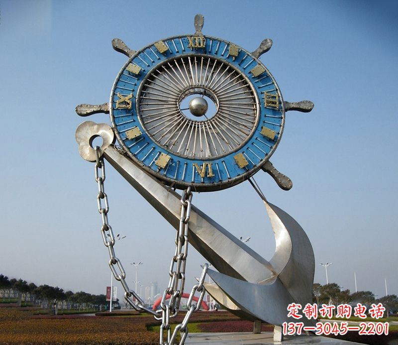 宁德不锈钢船舵雕塑 广场