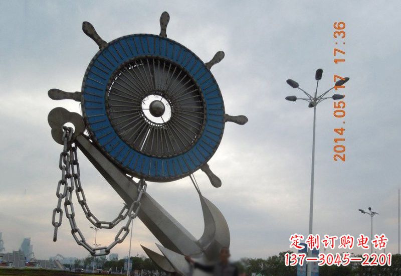 宁德不锈钢船舵船锚雕塑