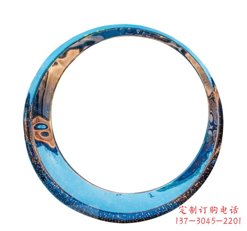 宁德不锈钢创意景观圆环雕塑