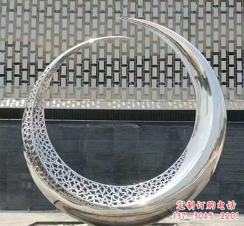 宁德不锈钢创意圆环雕塑