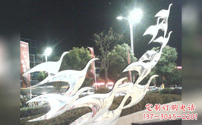 宁德不锈钢大雁雕塑——灿烂的翱翔
