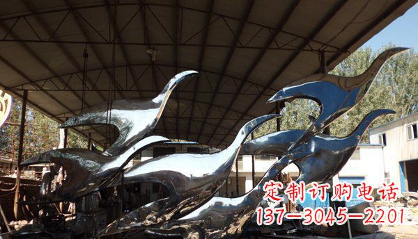 宁德不锈钢大雁雕塑 (2)