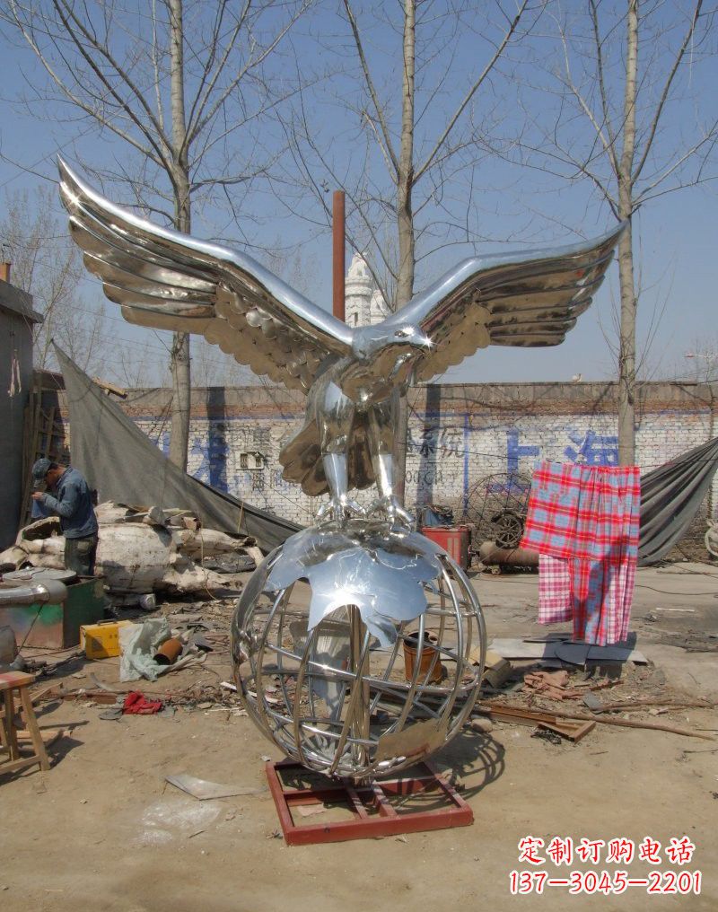 宁德老鹰雕塑不锈钢大展鸿图