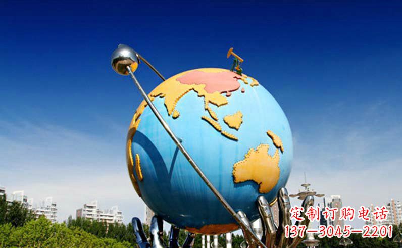 宁德不锈钢地球仪雕塑精致的艺术之作
