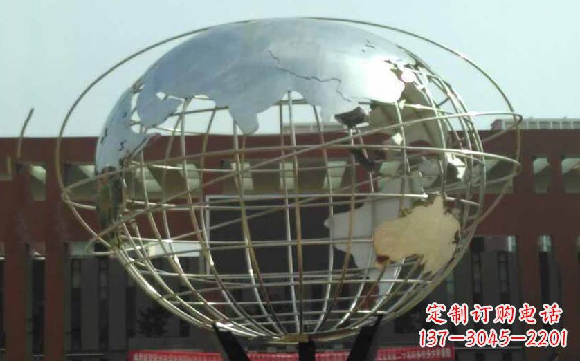 宁德不锈钢地球仪雕塑象征地球的美丽