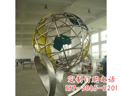 宁德不锈钢地球仪景观雕塑