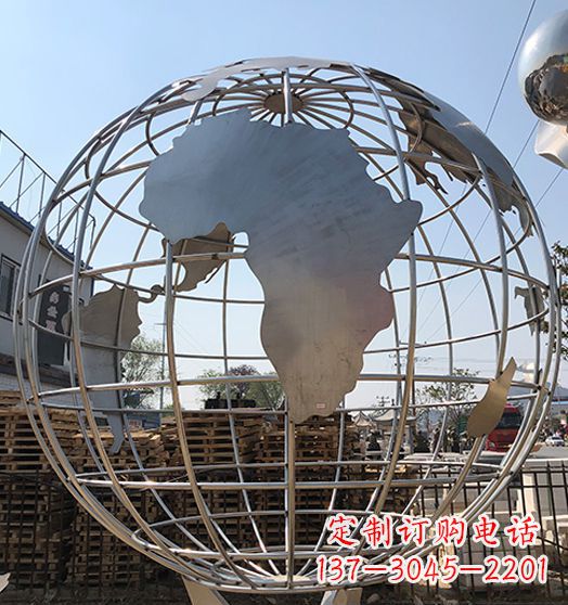 宁德不锈钢地球仪景观雕塑1