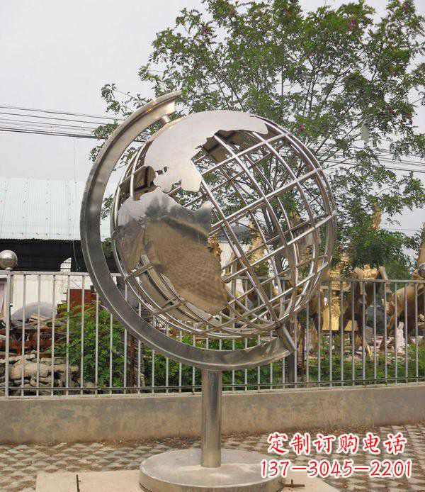 宁德不锈钢地球仪校园雕塑_1