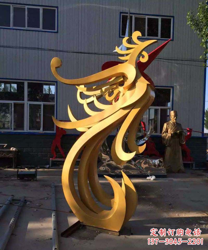 宁德不锈钢雕刻凤凰雕塑