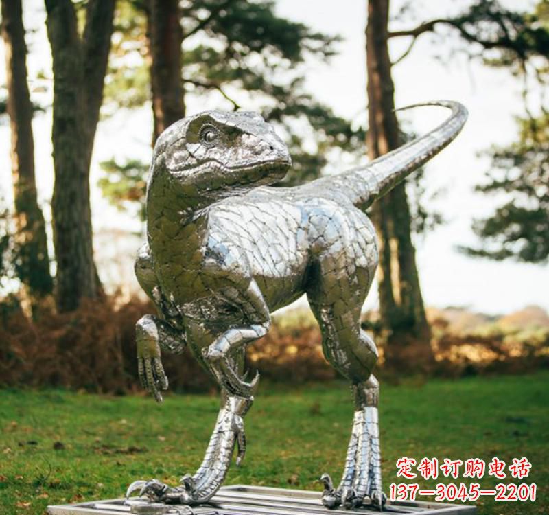 宁德不锈钢恐龙雕塑一种古老灵动的艺术