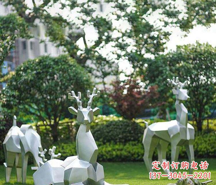 宁德不锈钢动物鹿雕塑