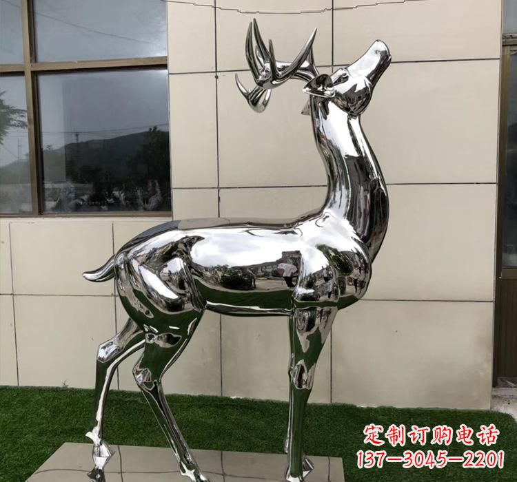 宁德不锈钢动物梅花鹿雕塑美观耐用