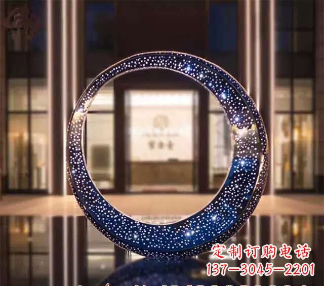 宁德不锈钢发光月亮雕塑照亮夜空的梦幻之光