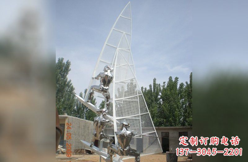 宁德不锈钢帆船雕塑精美的艺术品