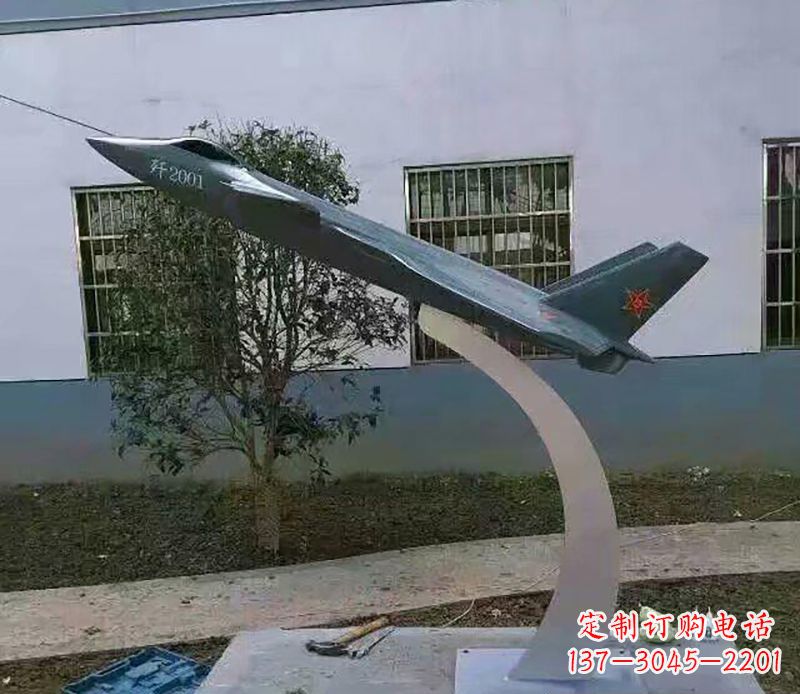 宁德不锈钢飞机雕塑精美的艺术品