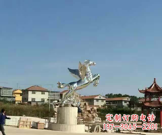 宁德不锈钢飞马雕塑象征勇气与美丽