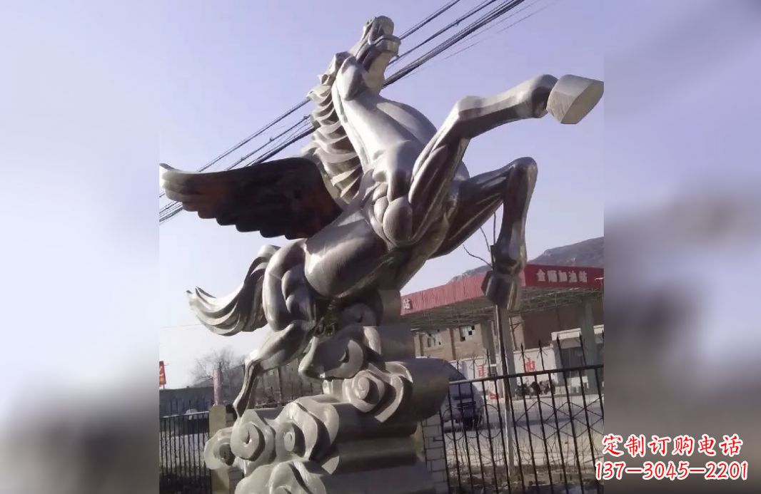 宁德不锈钢飞马雕塑精致美观的艺术作品