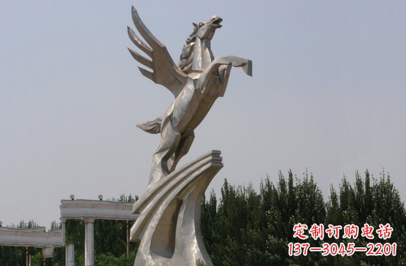 宁德不锈钢飞马雕塑象征力量与灵动