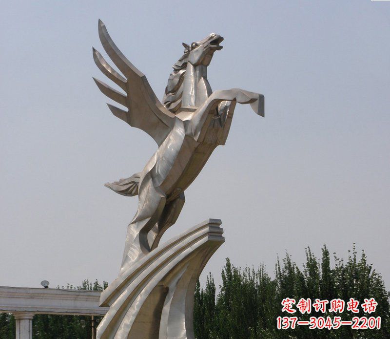 宁德不锈钢飞马精美雕塑点缀公园