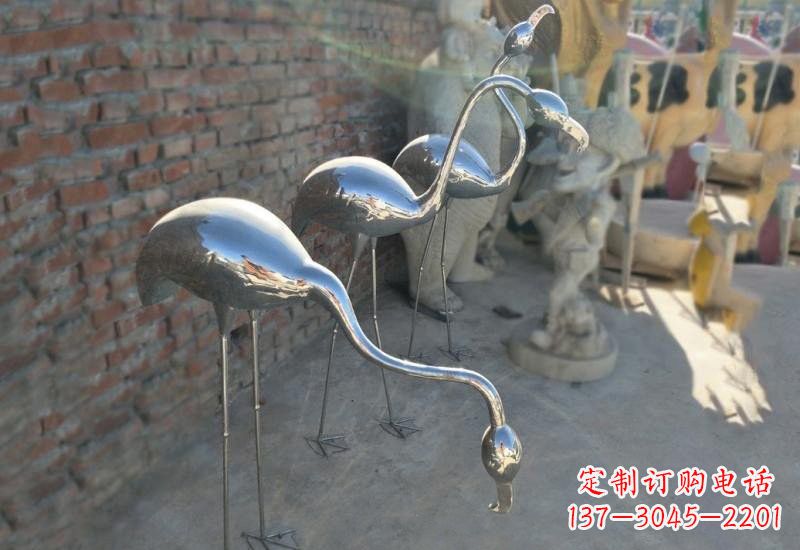 宁德不锈钢火烈鸟雕塑灿烂耀眼的艺术之作
