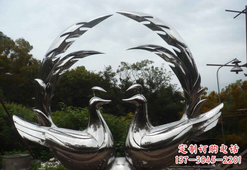 宁德不锈钢孔雀雕塑精致美丽的艺术品