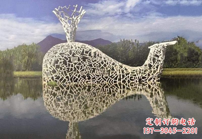 宁德不锈钢鲸鱼雕塑令人惊叹的艺术之作