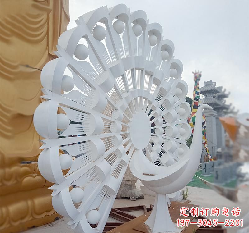 宁德不锈钢孔雀雕塑美丽的艺术品