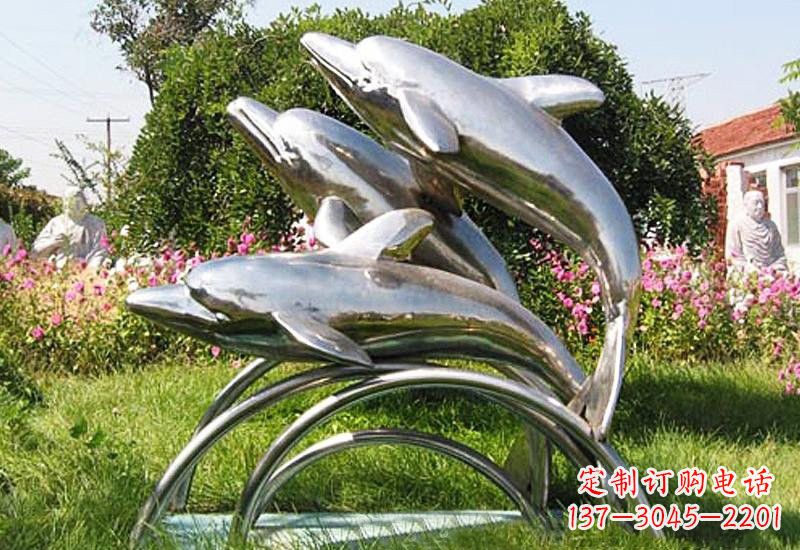 宁德不锈钢海豚雕塑——点亮公园的精灵