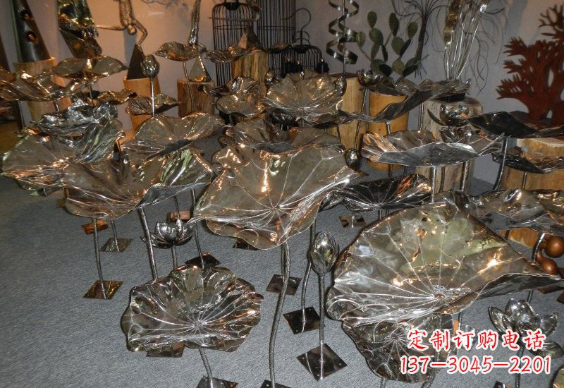 宁德不锈钢荷叶雕塑——缔造美丽公园
