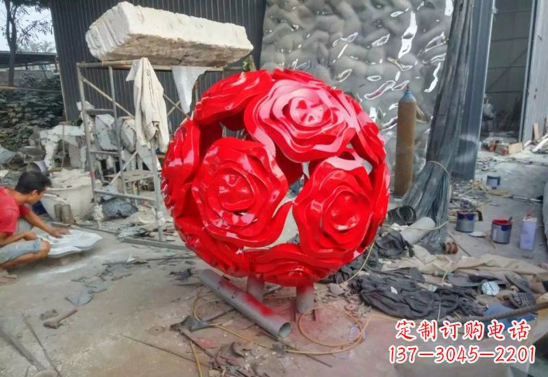 宁德不锈钢玫瑰雕塑让玫瑰之美永存