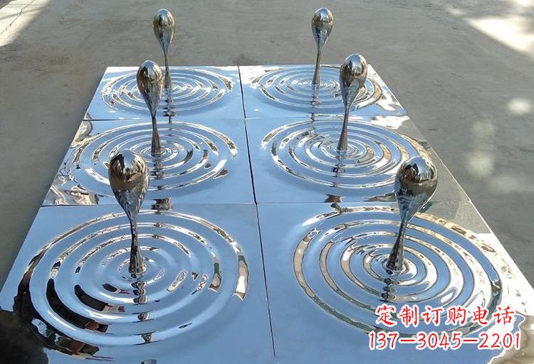 宁德不锈钢水滴雕塑激发自然之美