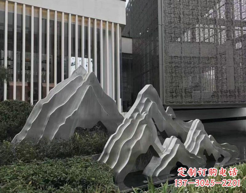 宁德不锈钢公园小区精美的假山雕塑