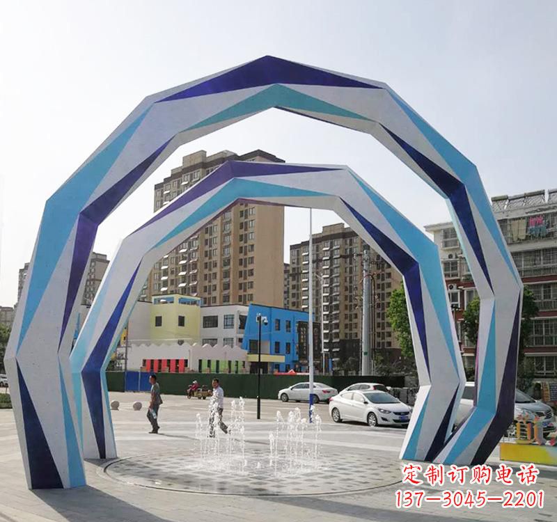 宁德不锈钢拱门雕塑令人惊叹的艺术品